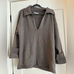 ZARA oversized collared knit
